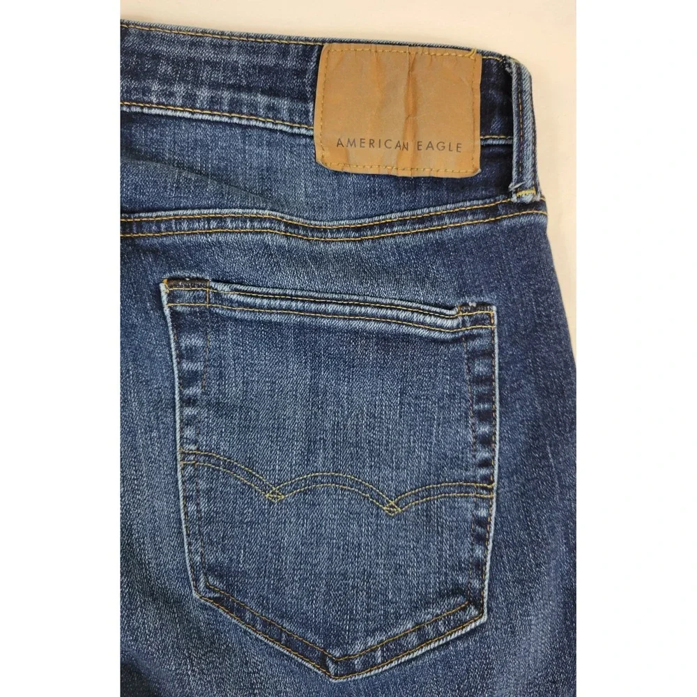American Eagle Airflex+ Slim Jeans Mens 30x34 Dark Wash Stretch Denim 5345